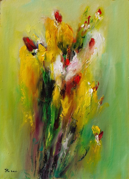 Yellow Flowers Iii Painting