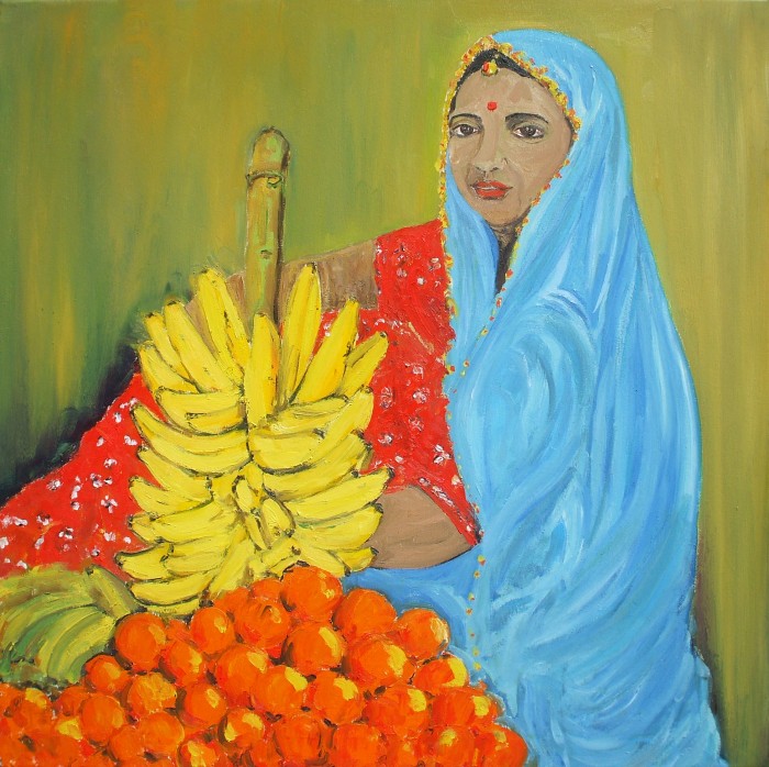Fruit Seller Painting