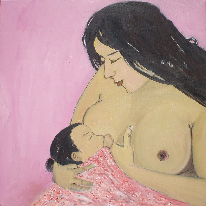 Ma & Child Painting