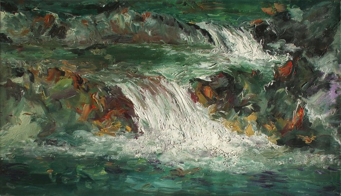 Pikielko-A Stream In Pineny Mountains Painting
