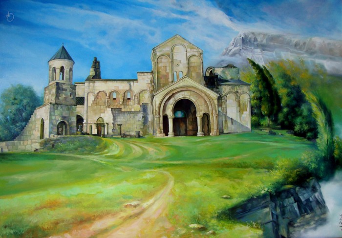St. Mary's Cathedral In Kutaisi (Bagrati) Painting