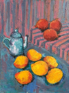 Still Life with Mangoes Pomegranate - Tea pot