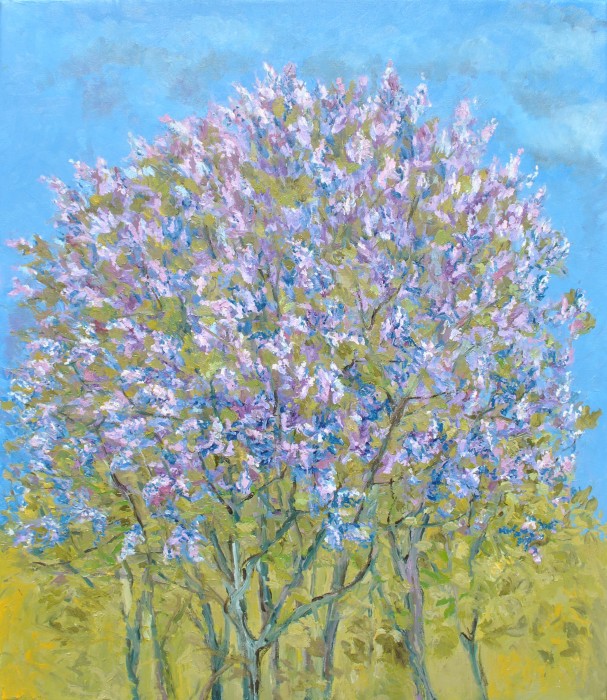 Lilacs In My Garden Painting