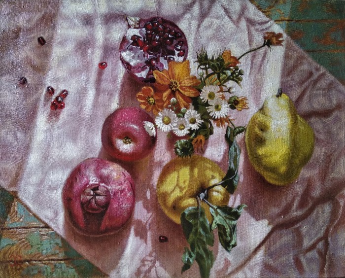 Fruits Illuminated By The Sun Painting