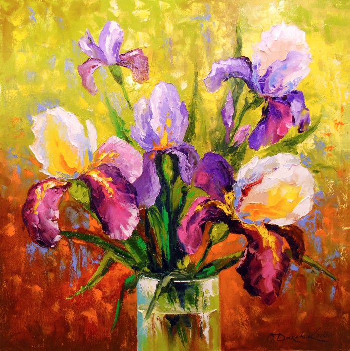 Bouquet Of Irises Painting