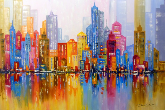 Rainbow City Painting