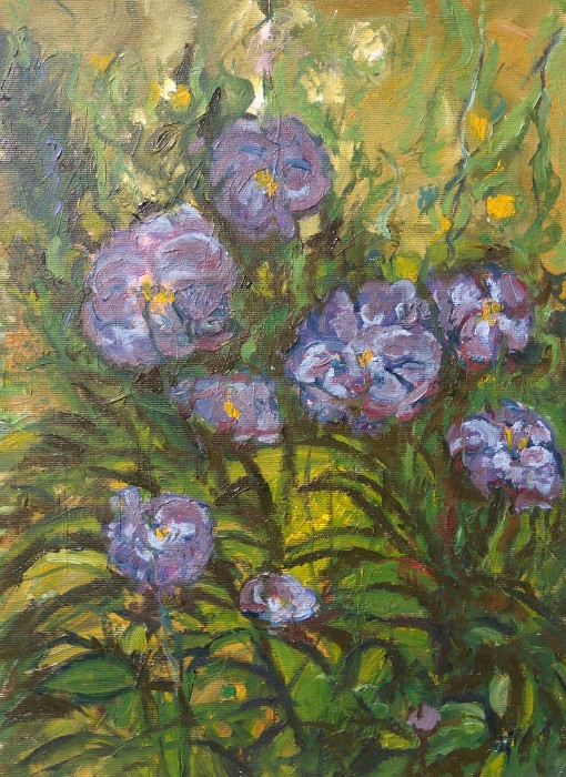 Peonies In My Garden-2 Painting