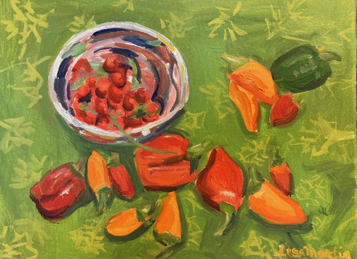 Tomatoes And Peppers Painting