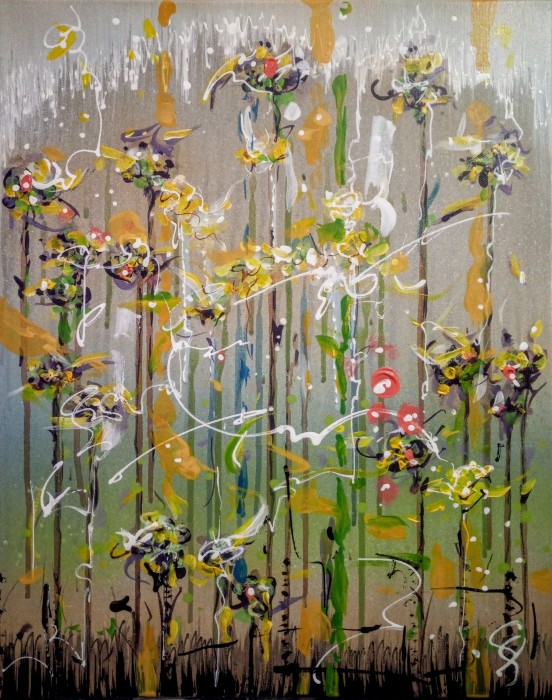 Resettlement Of Flowers. Floristic Abstraction Y Painting