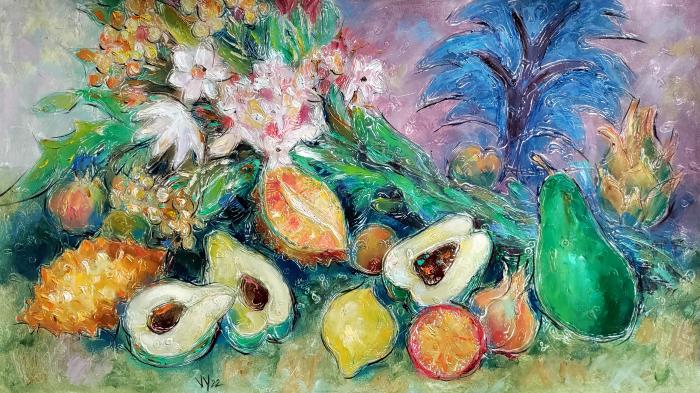 Flowers, Fruit Painting