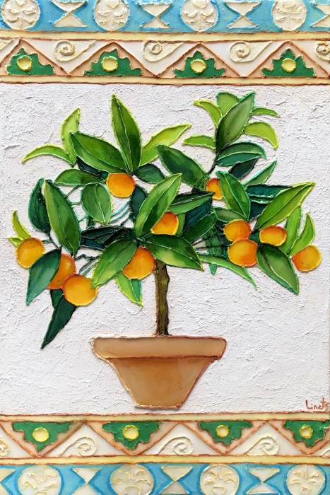Orange Tree Painting