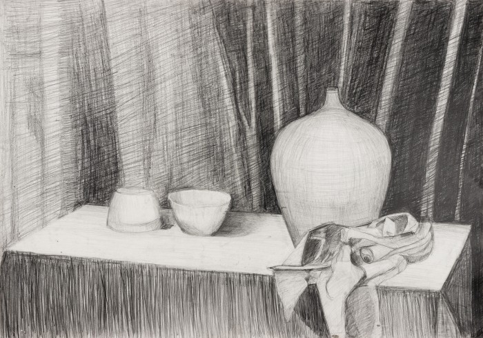 Still Life With A Vase And Bowls Painting