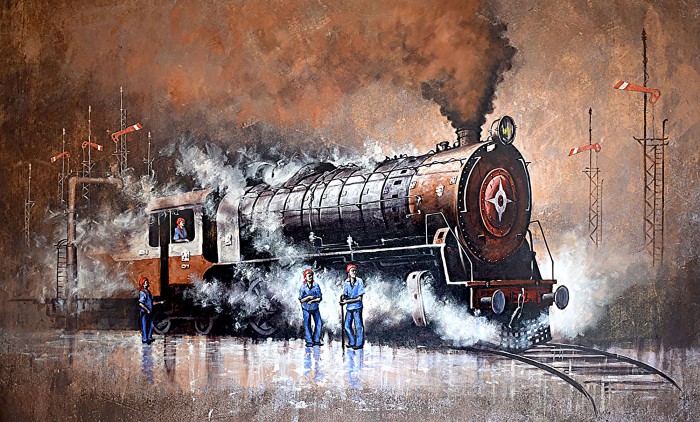 Nostalgia Of Indian Steam Locomotives_42 Painting