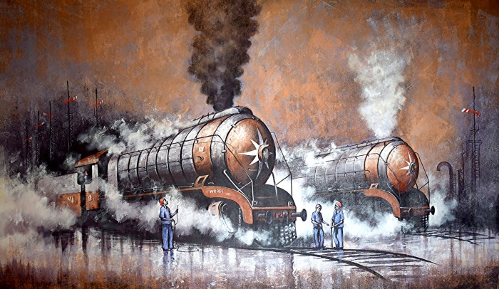 Nostalgia Of Indian Steam Locomotives_41 Painting