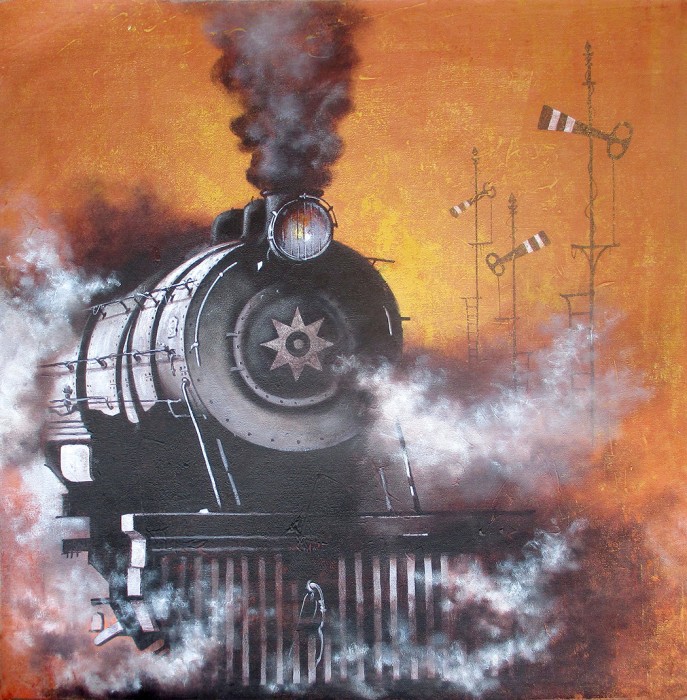 Nostalgia Of Indian Steam Locomotives_27 Painting