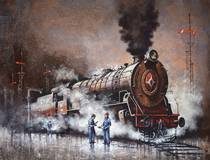 Nostalgia Of Indian Steam Locomotives_18 Painting