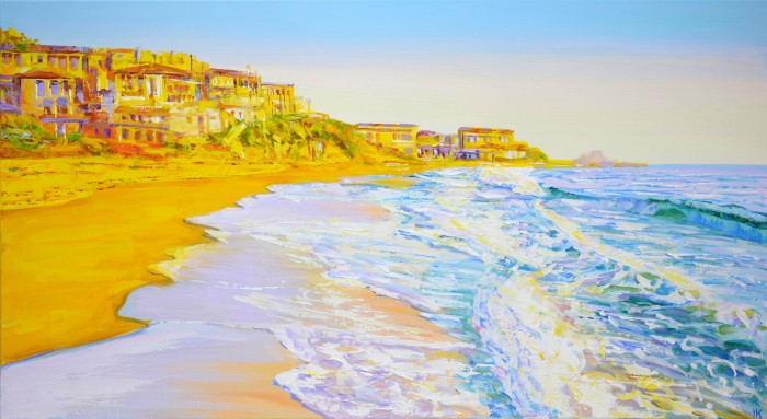 California. Beach. Ocean. Painting