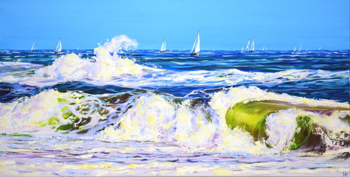 Ocean. Regatta. Painting