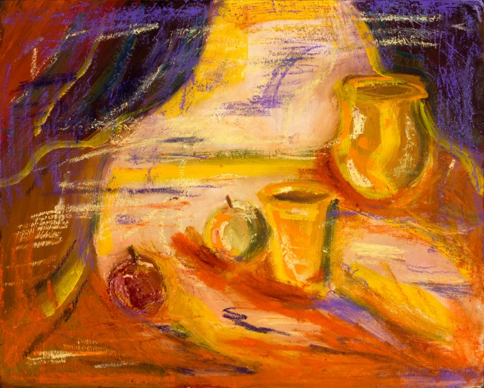 Still Life With A Jug And Apples Painting