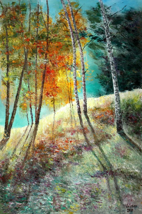 Sunny Forest Painting