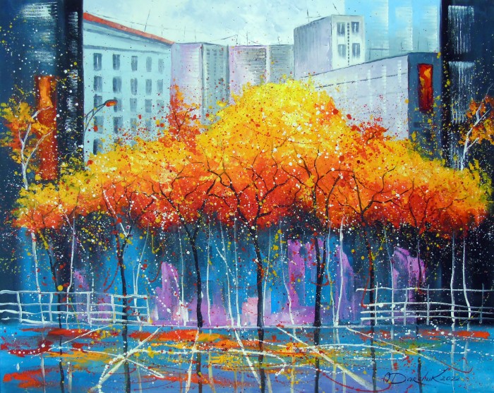 Autumn In Chicago Painting