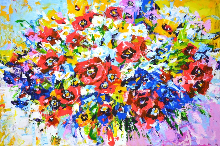 Bright Bouquet. Painting