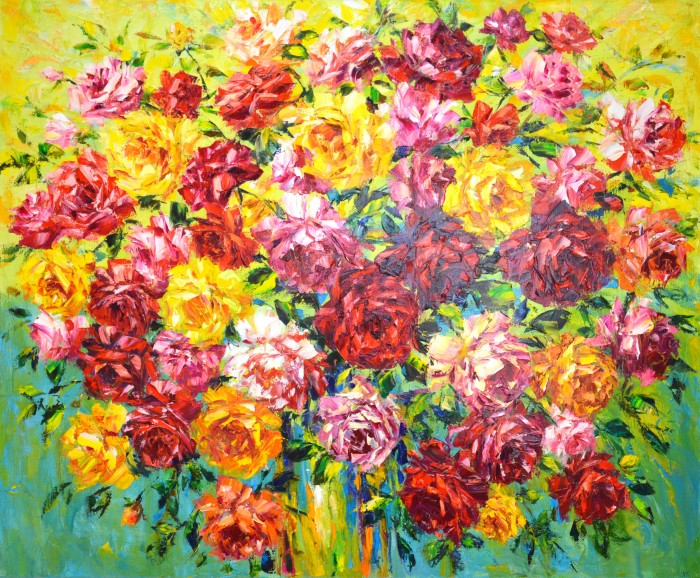 Bright Bouquet Of Flowers 2. Painting