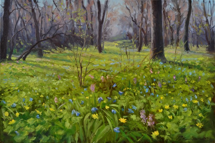 Forest In Spring Painting