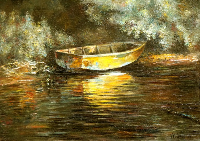 Old Boat Painting