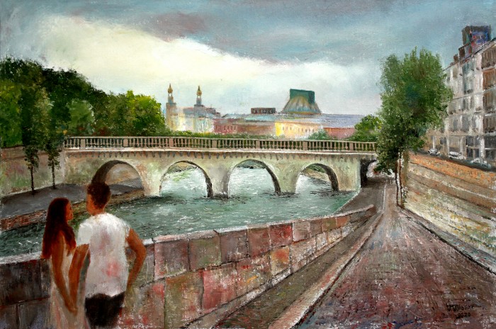 Parisian Embankment Painting