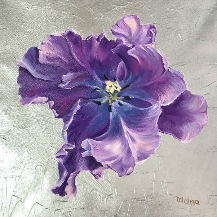 Violet Tulip Painting