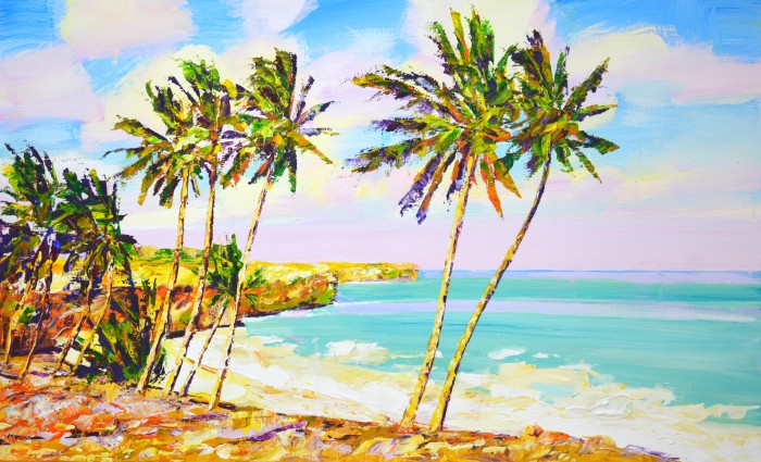 Palms. Ocean 33. Painting