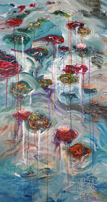 Mystery Water Lilies L 1 Painting