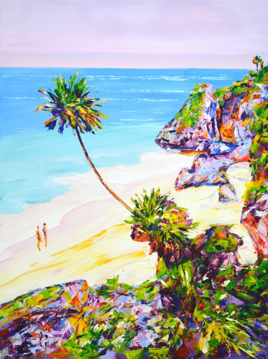 Ocean. Palm Trees 33. Painting