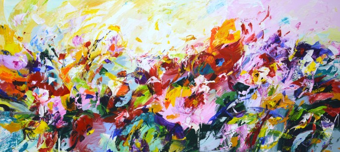 Expression. Flower Field. Painting