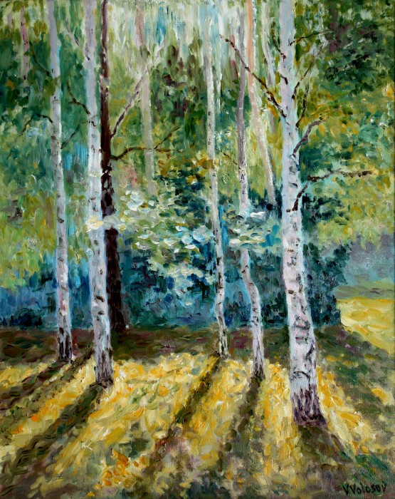 Long Shadows In The Forest Painting
