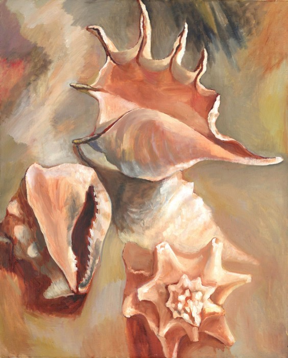 Pink Seashells Painting