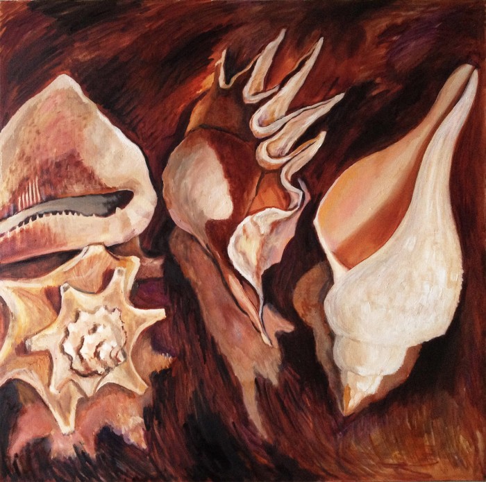 Four Seashells Painting