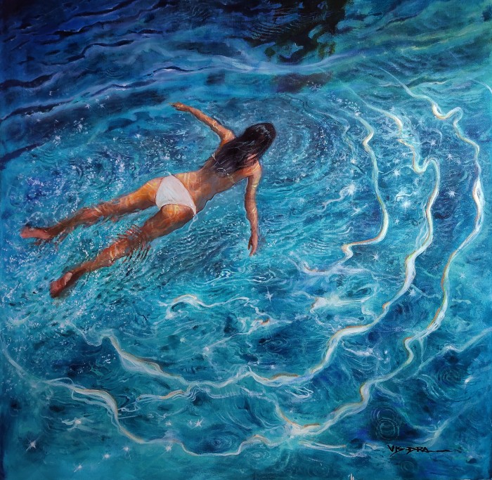 Girl swimming59 Painting