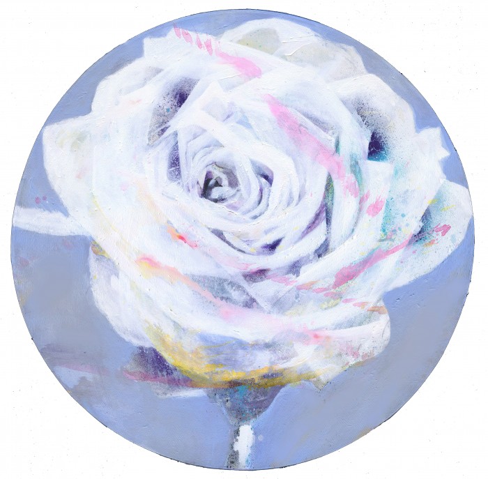 Big Cloudy Rose Painting