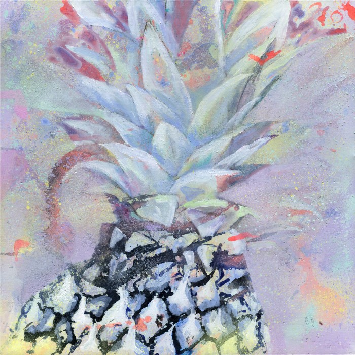 Violet Pineapple Painting