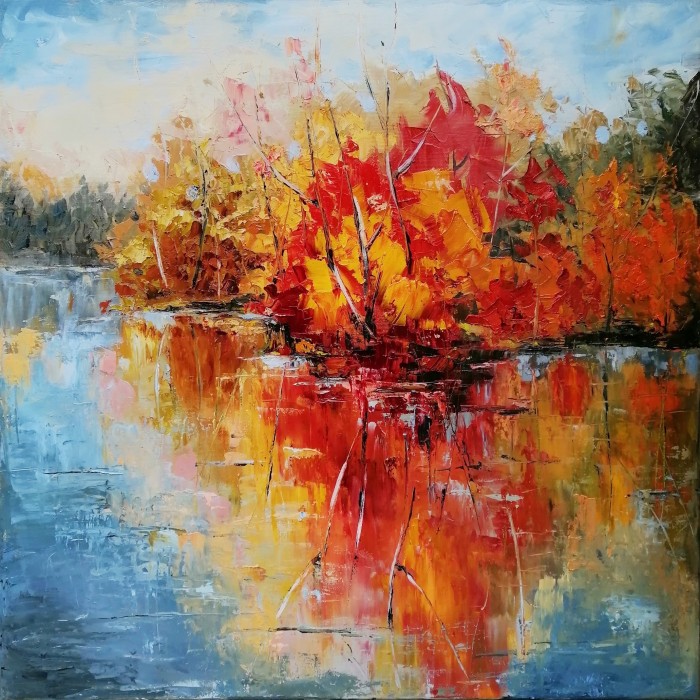 Autumn Mirror Painting