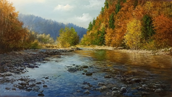 The River In Autumn Painting