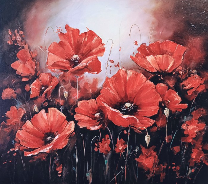 Poppies For Alena Painting