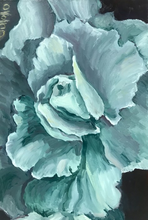 Blue Rose Painting