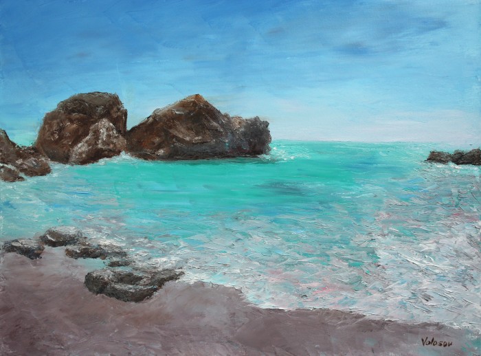 Turquois Water Of Bermuda Painting