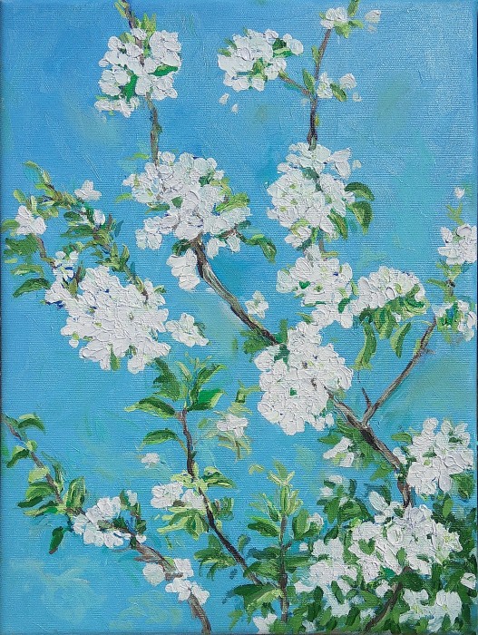 Apple Blossoms Painting