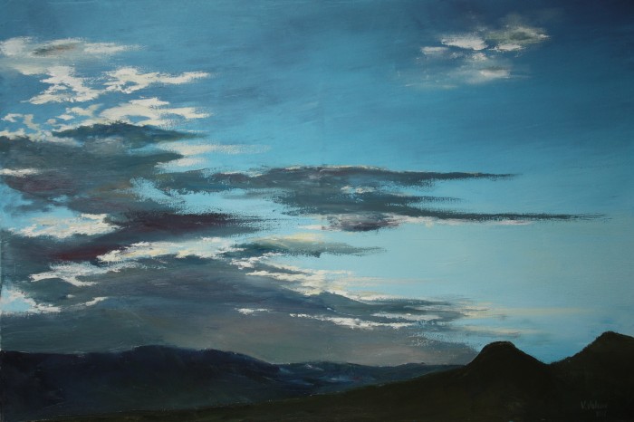 Sundown In The Mountains Painting