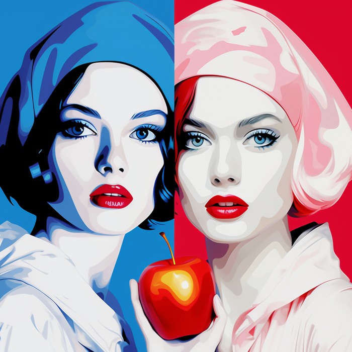 Snow-White And Rose-Red Painting